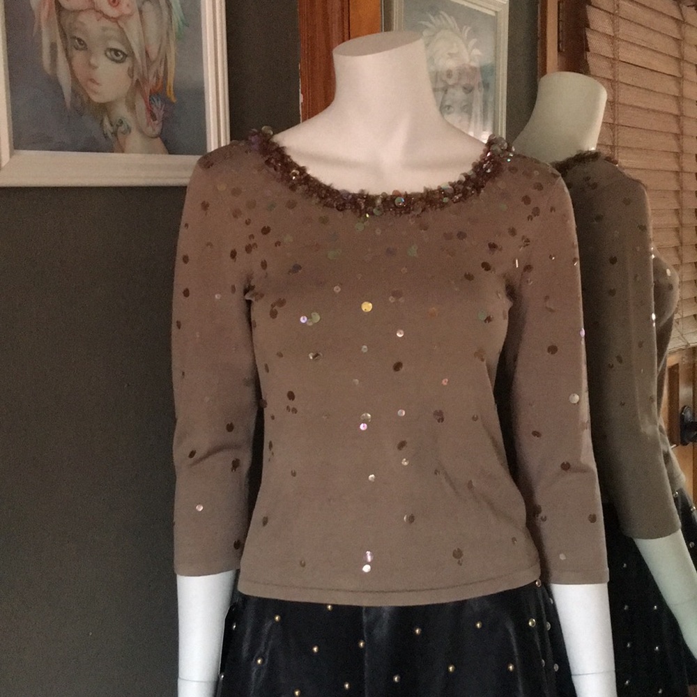 Talbots Silk-blend Embellished Sweater XSP NEW W/TAGS